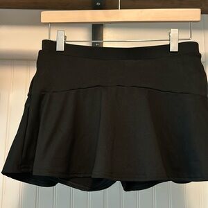 varsity black skirt with built in shorts